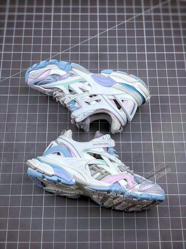 Balenciaga經典款男女鞋 巴黎世家頂級版本新配色Track4.0老爹鞋 Balenciaga情侶款老爹鞋  hdbl1086